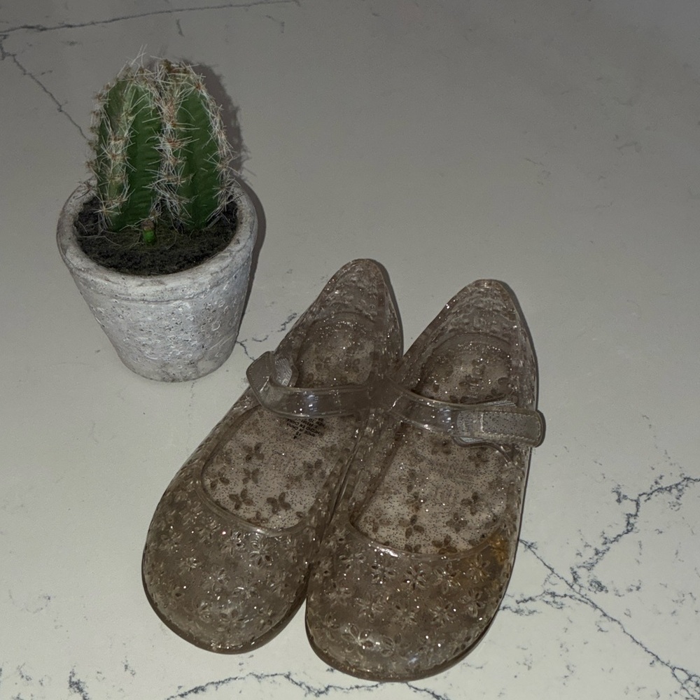 Old Navy Clear Sparkle Mary Jane Dress Shoes